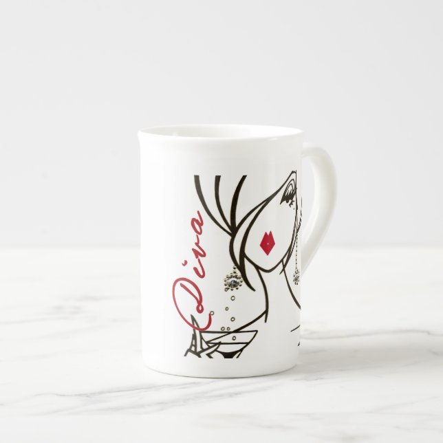 DIVA - Ooh La La! Benporslin Mugg (Framsida höger)