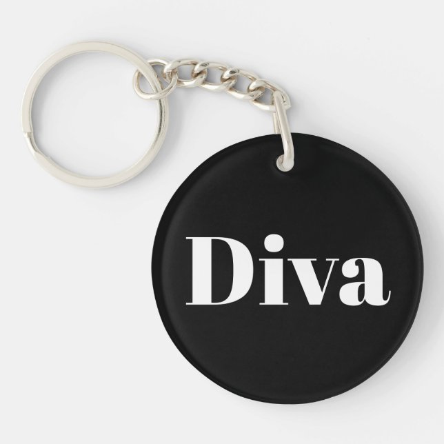 Diva Operasångare Musik Stilfull Chic Svart Vitt (Framsidan)