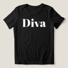 Diva Operasångare Musiker Minimalistisk Musik Tema T Shirt