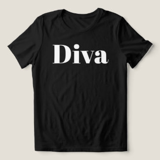 Diva Operasångare Musiker Minimalistisk Musik Tema T Shirt
