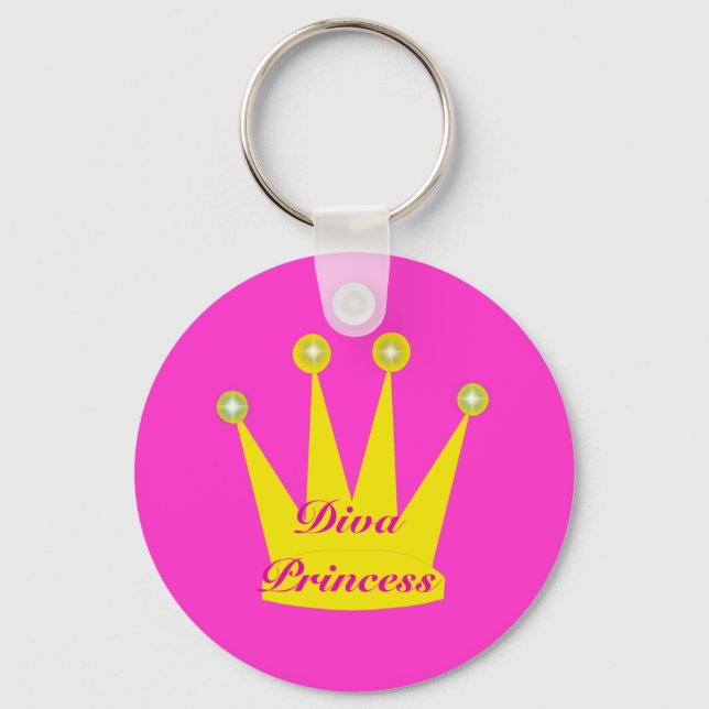 Diva Princess Krona Nyckelring (Framsida)