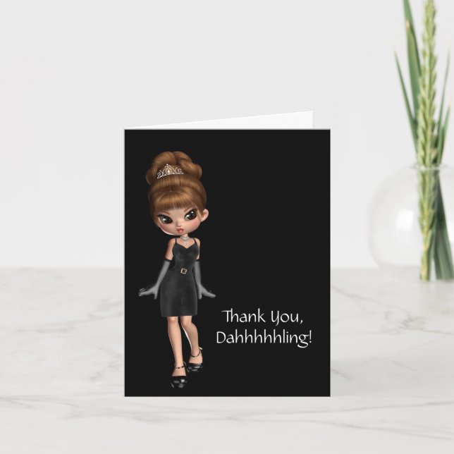 Diva Prinsessa Tacksamhetskort Tack Kort (Framsida)