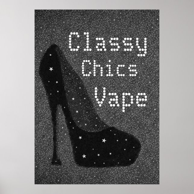 Diva Pumps Classy Chics Vape Premium Poster (Framsidan)