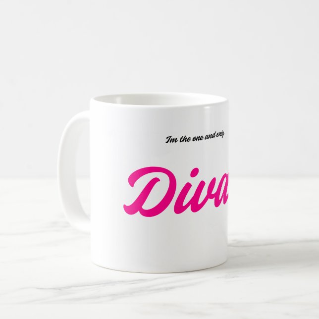 Diva – Rosa kaffemugg (Framsida vänster)