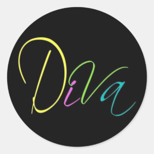 ’Diva’ Runt Klistermärke
