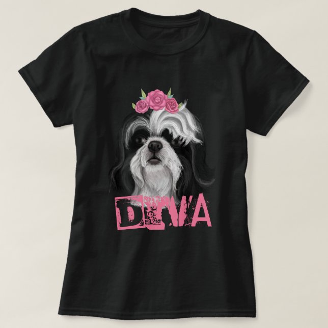 DIVA Shih Tzu T Shirt (Design framsida)
