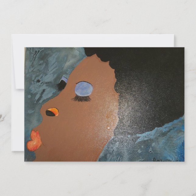 Diva snyggt svarta kvinnor Naturligt afro-inbjudan Inbjudningar (Framsida)