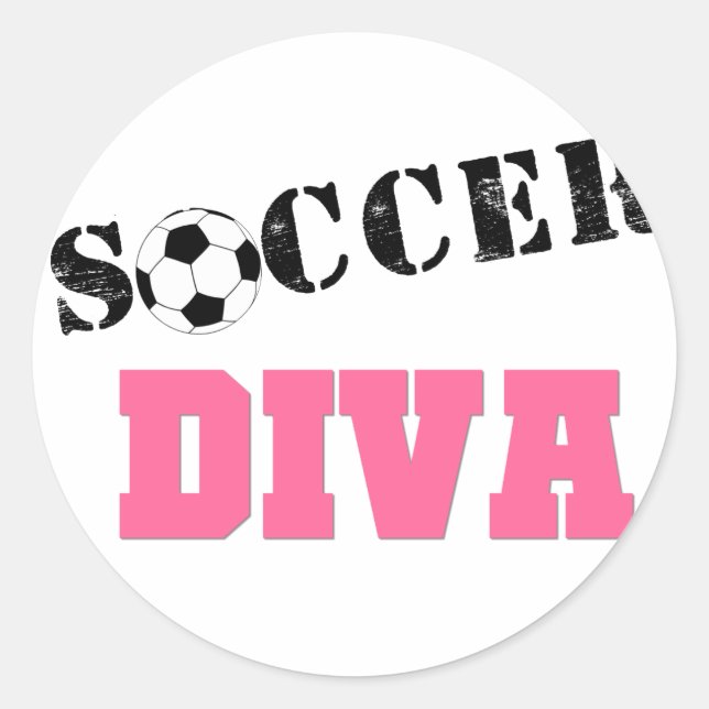 Diva Soccer Runt Klistermärke (Framsida)