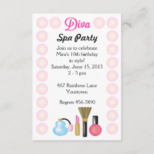 Diva Spa Party-inbjudningar Inbjudningar