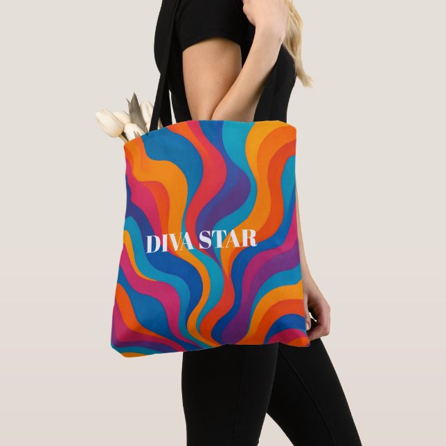 Diva Star Tote Bag - Designad för framgångsrika kv Tygkasse (Närbild)
