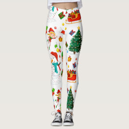 Diva Stil jul mönster om balar Leggings