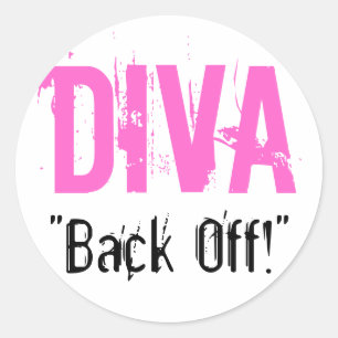 DIVA - "Tillbaka av!" Stickers Runt Klistermärke