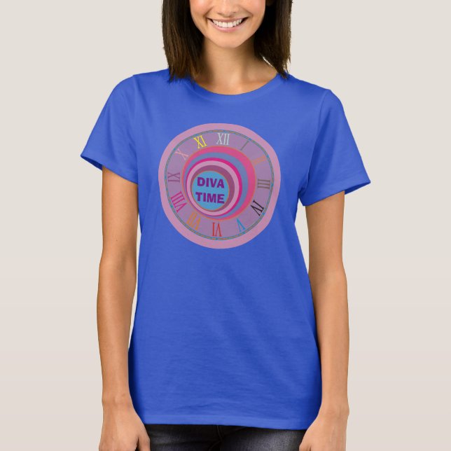 Diva time söt swirrrulle circles tornado Söt Tee Shirt (Framsida)