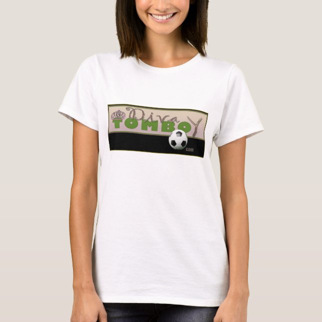 Diva Tomboy Webben Logotyp Tee Shirt (Framsida)
