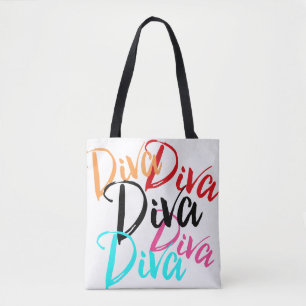 ’Diva’ Tote Bag Tygkasse