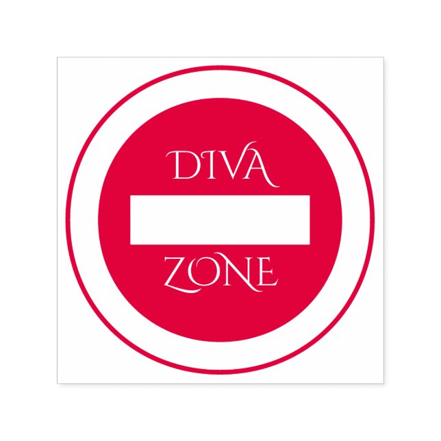 ’Diva Zon’ Rubber Frimärke Självfärgande Stämpel (Design)