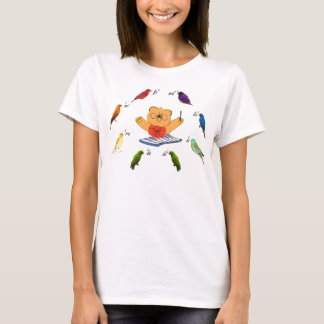 Divabear ledande musikaliska fåglar t shirt