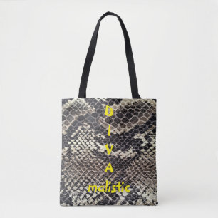 DIVAmalistic Brown Snakeskin Skriv ut till fack Tygkasse