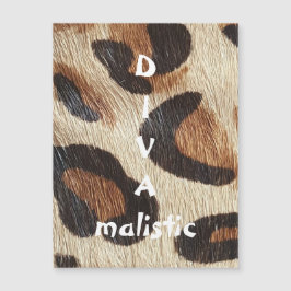 DIVAmalistic Leopard Skriv ut magnetkort