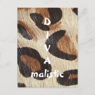 DIVAmalistic Leopard Skriv ut vykort