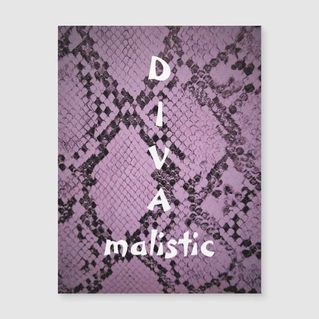 DIVAmalistic Lila Snakeskin Magnetic Card (Framsida)