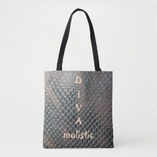 DIVAmalistic Multifärgad Snakeskin Skriv ut i pap Tygkasse