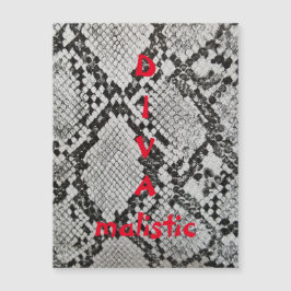 DIVAmalistic Snakeskin Skriv ut magnetkort