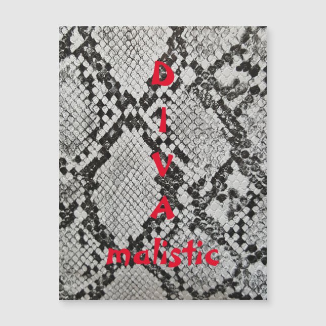 DIVAmalistic Snakeskin Skriv ut magnetkort (Framsida)