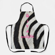 DIVAmalistic Zebra tryck Apron