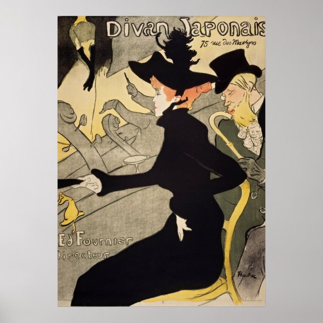 Divan Japonais Toulouse-Lautrec Vintage Art Poster (Framsidan)