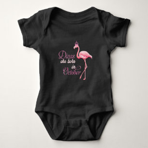Divas är född i oktober/Flamingo Baby Bodykostym T Shirt