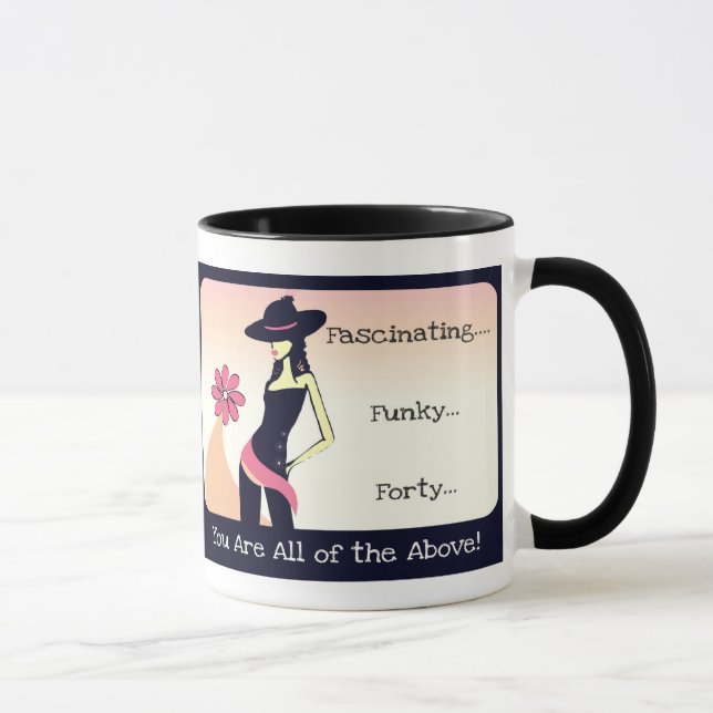 Divas gåva för födelsedag för billiga funky 40th - mugg (Höger)