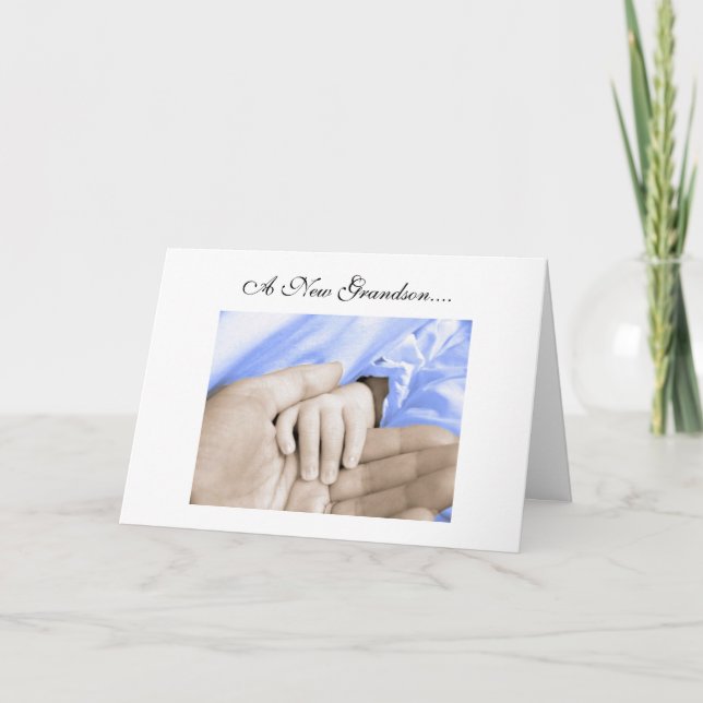 Divas Grattisar - Nytt "Grandson Greeting Card" Kort (Framsida)
