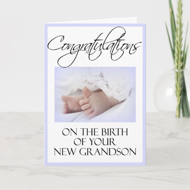 Divas Grattisar - Nytt "Grandson Greeting Card" Kort (Framsida)