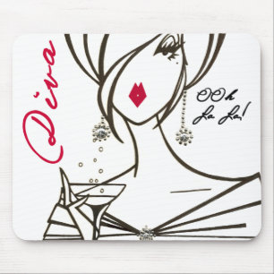 Divas härskar! skräddarsy mousepad - - som musmatta