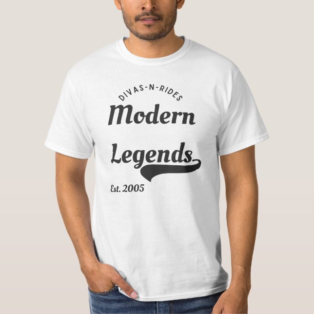 Divas-N-Rides Modern Legends Herr Basic T-shirt (Framsida)
