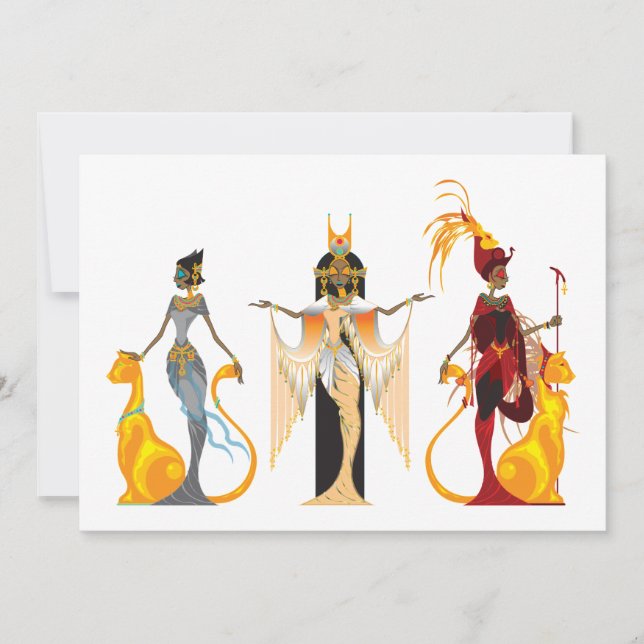 Divasna av egypteninbjudningar inbjudningar (Framsida)