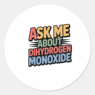 Divätemonoxid Runt Klistermärke