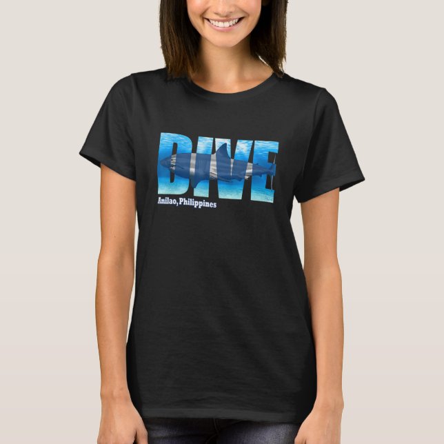 DIVE Anilao SCUBA Diving Snorkeling T Shirt (Framsida)