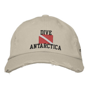 Dive Antarctica Distress Baseball Cap Broderad Keps