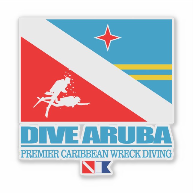 Dive Aruba Klistermärken (Framsida)