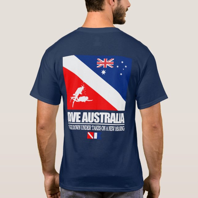 Dive Australia (sq) T Shirt (Baksida)