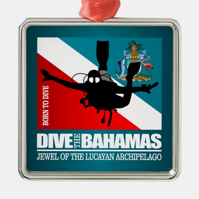 Dive Bahamas DF2 Julgransprydnad Metall (Framsidan)