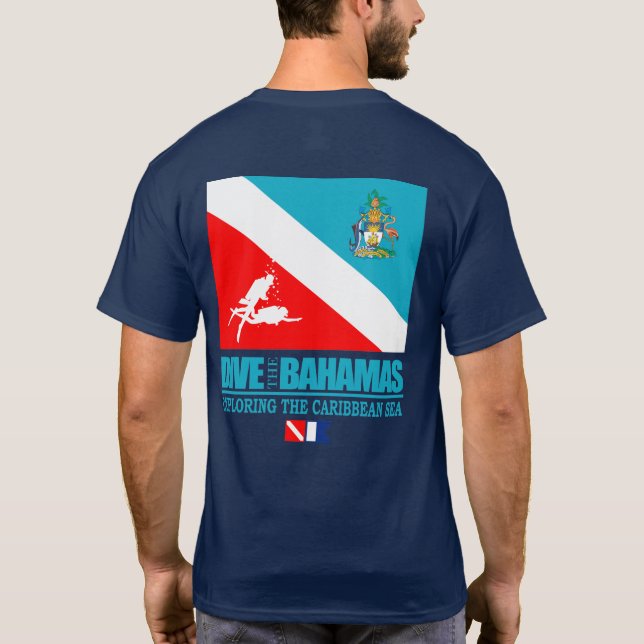 Dive Bahamas (sq) T Shirt (Baksida)