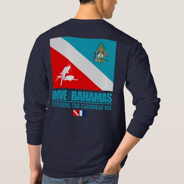 Dive Bahamas (sq) T Shirt (Baksida)