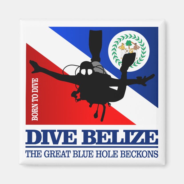 Dive Belize DF2 Magnet (Framsidan)