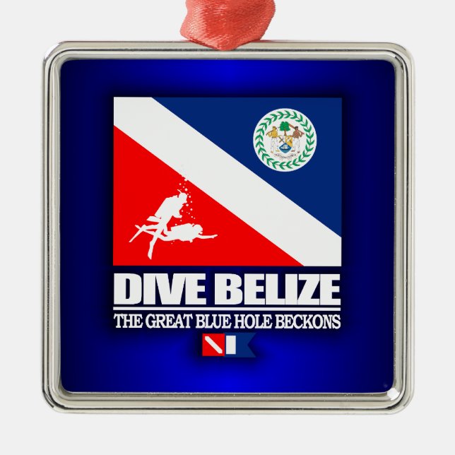 Dive Belize Julgransprydnad Metall (Framsidan)