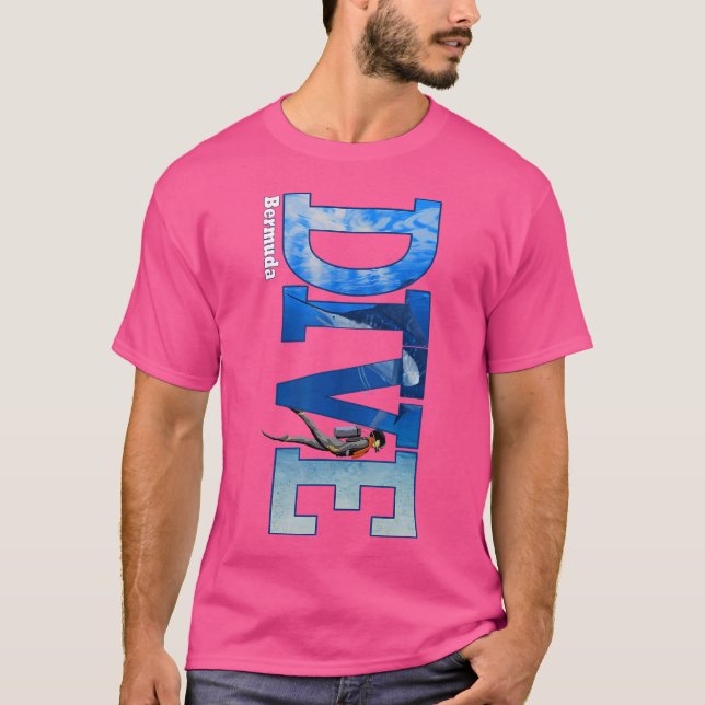 Dive Bermuda Dyka Snorkeling T Shirt (Framsida)