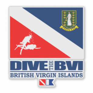 Dive BVI (sq) Klistermärken
