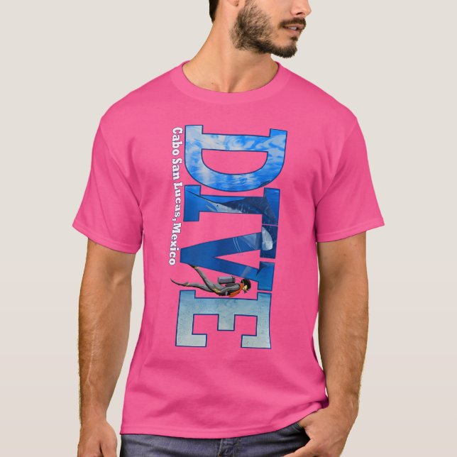 Dive Cabo San Lucas Dyka Snorkeling T Shirt (Framsida)